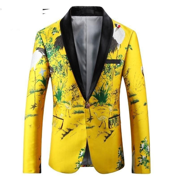 Dark yellow blazer outlet mens