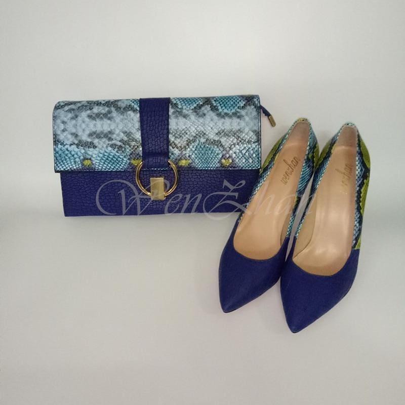 WENZHAN Women's Fashion Shoes and Bag Set