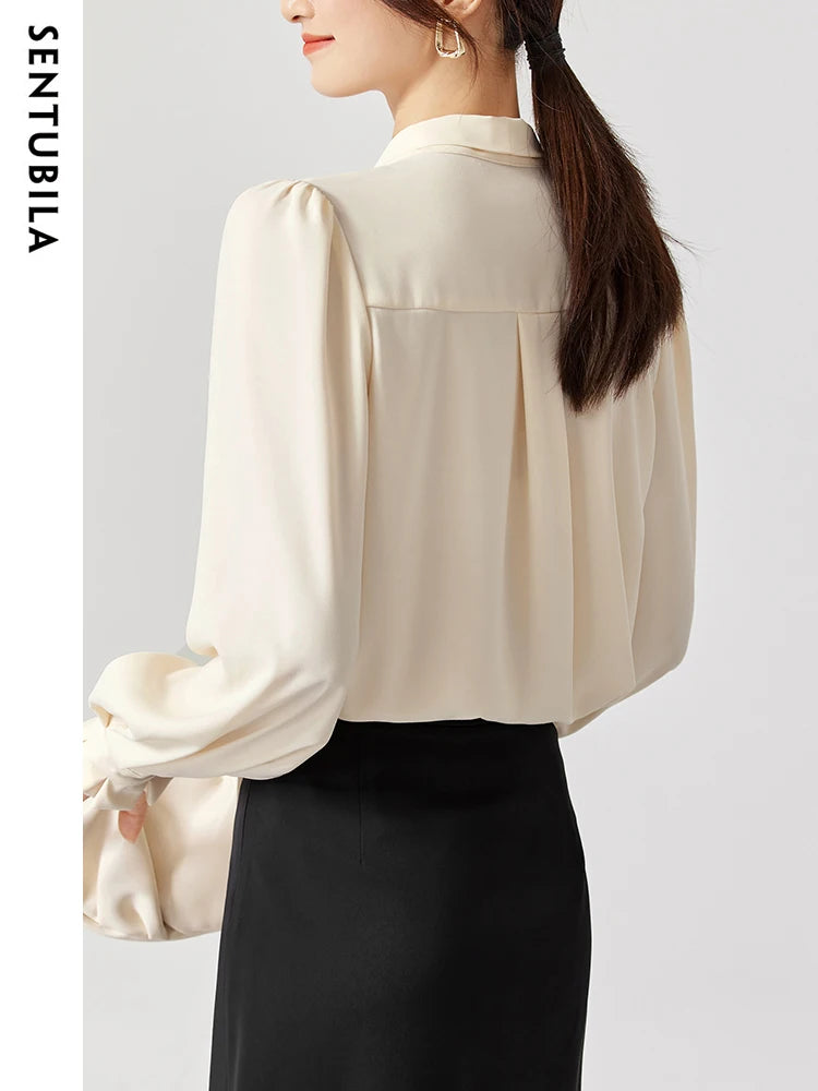 Elegant Bow Neck Blouse