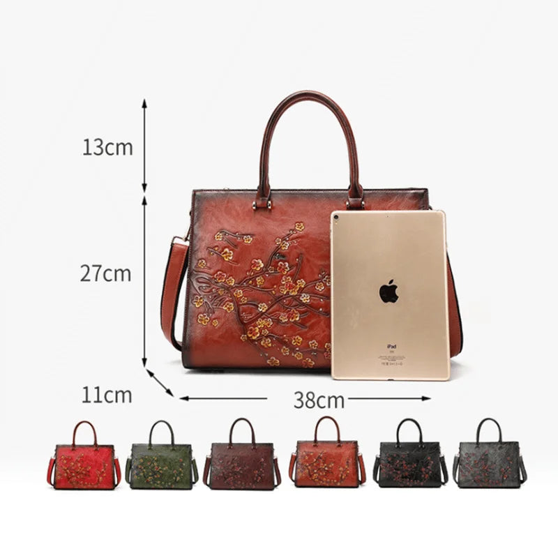 Woman Vintage Embossed Shoulder Bag Ladies Messenger Floral Female Tote Bags