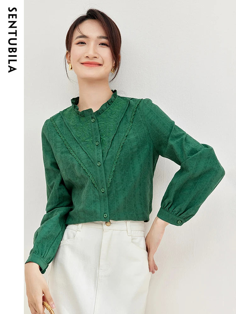 Elegant Knitted Chiffon Blouse