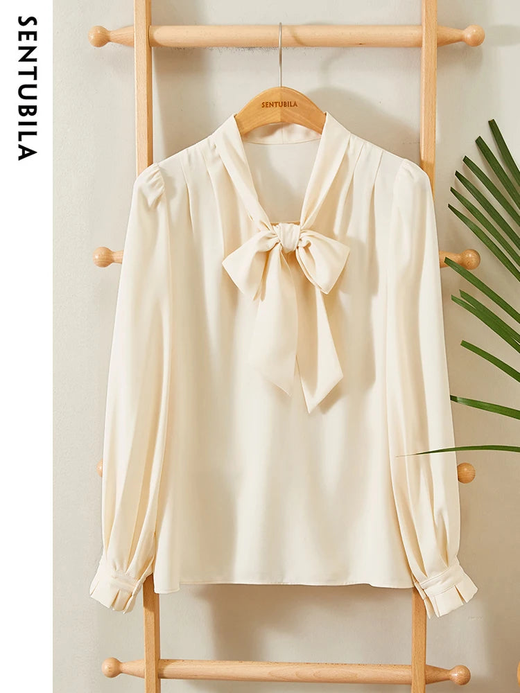 Elegant Bow Neck Blouse