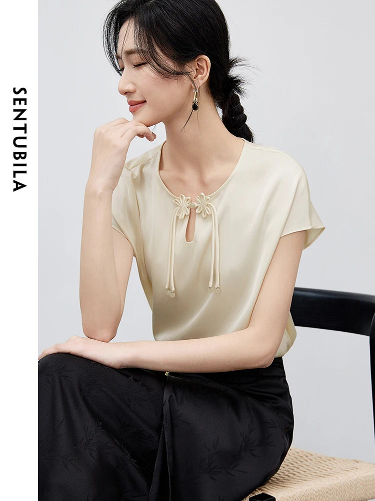 Chinese Style Chiffon Blouse