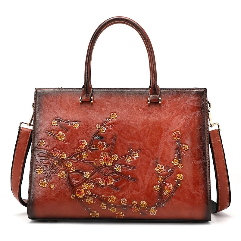 Woman Vintage Embossed Shoulder Bag Ladies Messenger Floral Female Tote Bags