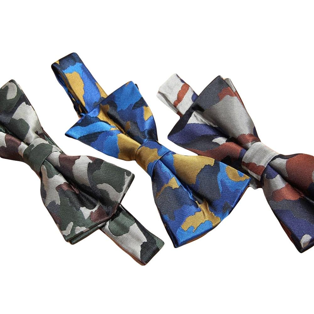 Men Business Camouflage Pattern Bowtie - TeresaCollections