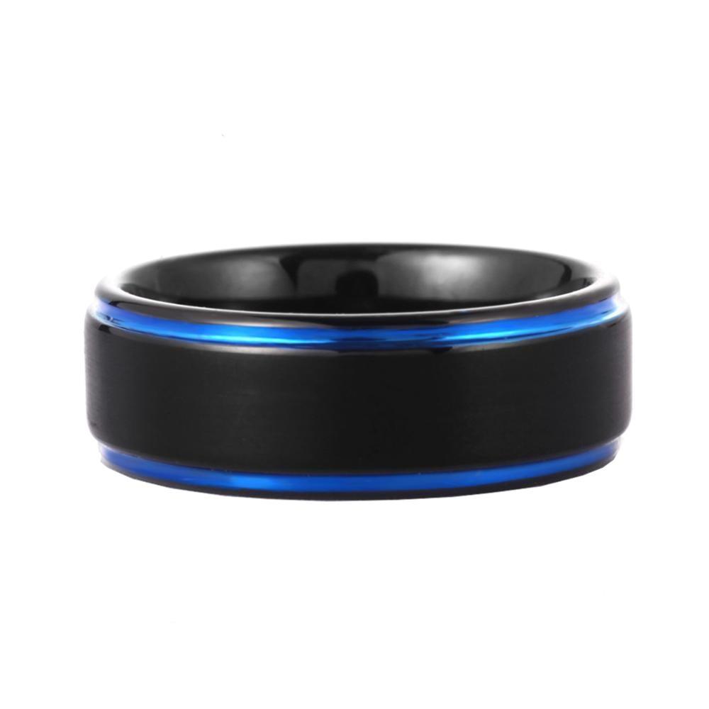 Men's Charm Wedding Band Tungsten Carbide Ring - TeresaCollections