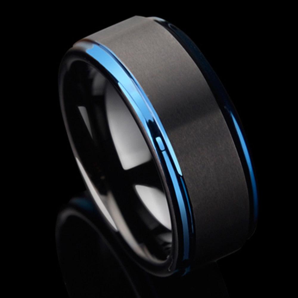 Men's Charm Wedding Band Tungsten Carbide Ring - TeresaCollections