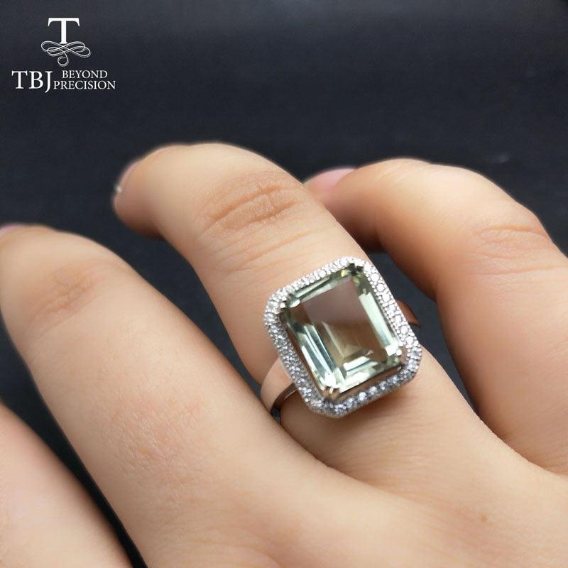 Green Amethyst Gemstone Rings - TeresaCollections