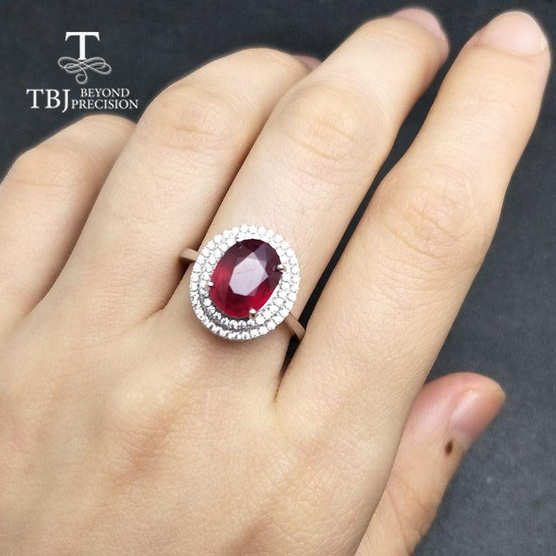 Elegant Ring with Natural Ruby Ring - TeresaCollections