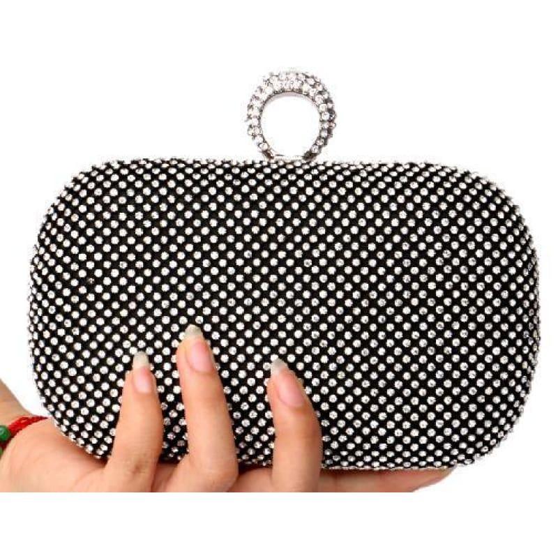 Amazon.com: Valleycomfy Bling Evening Clutch Bag for Women Lady Girl Bride  Rhinestone Purse For Prom Cocktail Party Wedding Engagement (Black with  Black diamond) : Clothing, Shoes & Jewelry