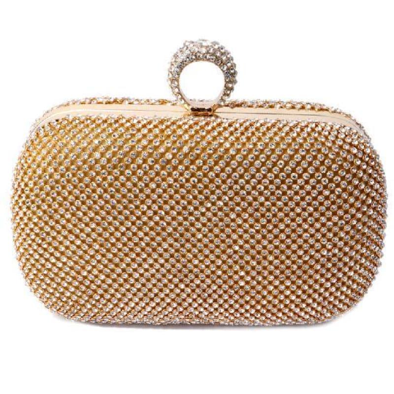 diamond studded evening clutch bag ym1000gold diamondstudded teresacollections handbag fashion 294