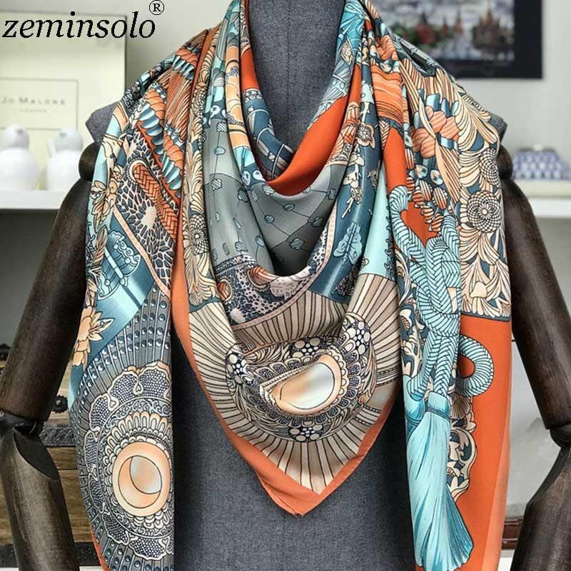 Printed 100% viscose square scarf / pareo / top blouse / belt / foulard / bandana